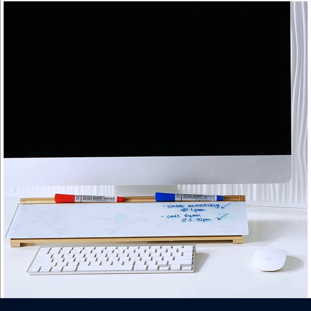 Quartet Glass Desktop Computer Pad - Whiteboard